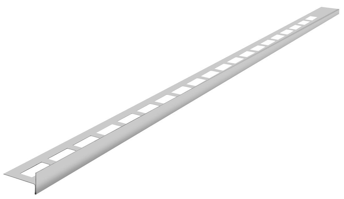 Nerezová lišta pre vyspádovanie, ľavá, výška 12 mm, dĺžka 1500 mm