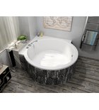 Photo: ROYAL Corner Round Bath with Support. Frame 173x173x49cm, White