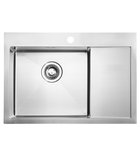 Photo: KIVA stainless steel built-in sink with drainer 69x48cm, left