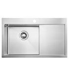 Photo: KIVA stainless steel built-in sink with drainer 79x48cm, left
