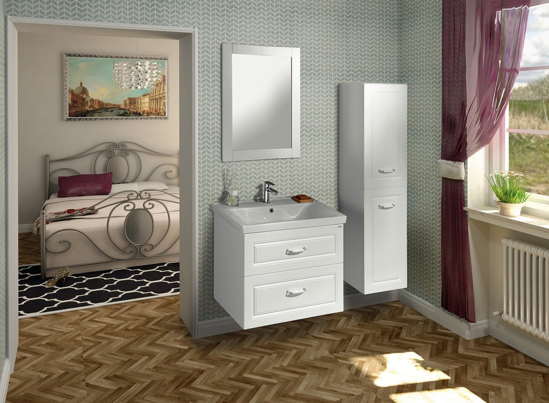 Aqualine FAVOLO umyvadlová skříňka 52x72,5x44cm, bílá mat FV255