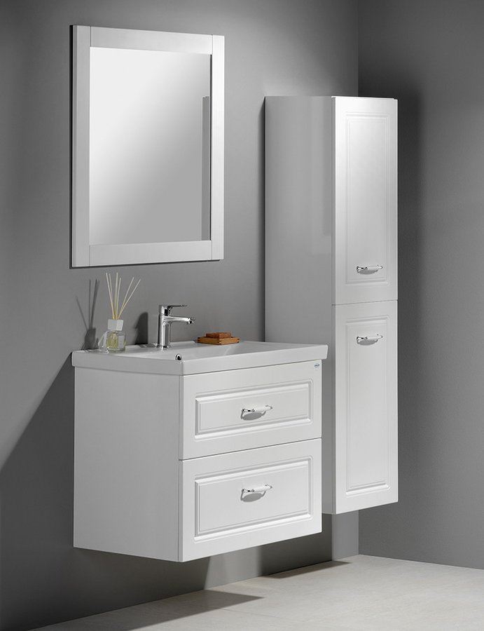 Aqualine FAVOLO umyvadlová skříňka 52x72,5x44cm, bílá mat FV255