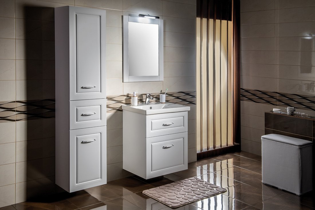 Aqualine FAVOLO umyvadlová skříňka 61,5x72,5x44cm, bílá mat FV265