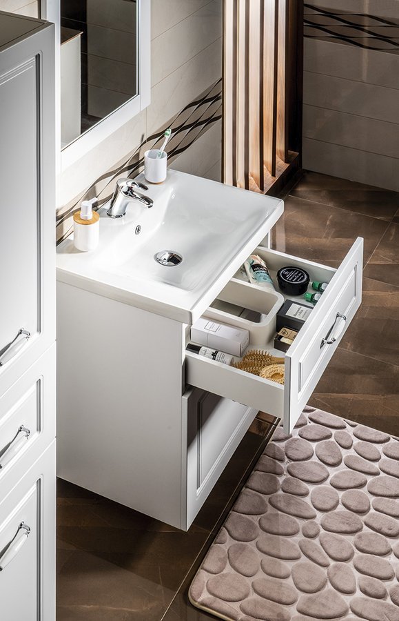 Aqualine FAVOLO umyvadlová skříňka 61,5x72,5x44cm, bílá mat FV265