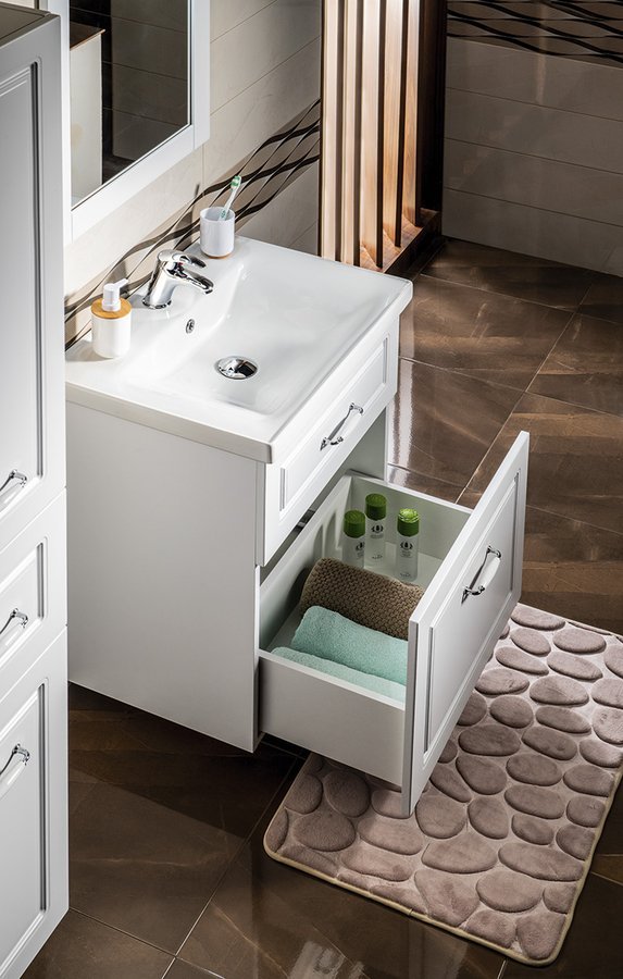 Aqualine FAVOLO umyvadlová skříňka 61,5x72,5x44cm, bílá mat FV265