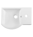 Photo: LITOS Ceramic Washbasin 45x32cm, mixer on the right/white