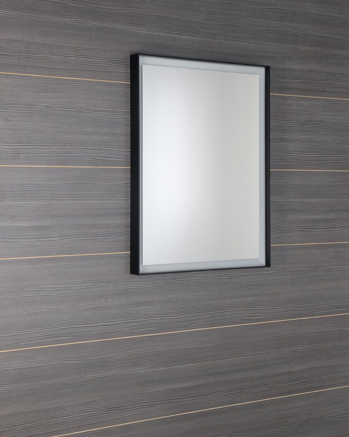 Sapho SORT zrcadlo s LED osvětlením 60x80cm, černá mat ST080