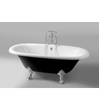 Photo: REGATA Freistehende Badewanne 175x85x61cm, Füße Chrom matt, schwarz/weiß