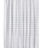 Photo: Sprchový závěs 180x180cm, vinyl, černá/bílá čtvercový vzor