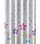 Photo: Sprchový záves 180x180cm, polyester, kvetovaný farebný