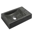 Photo: BLOK Stone Washbasin 40x10x22 cm, hole on RHS, black anthrazit