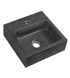 Photo: BLOK Stone Washbasin 30x10x30 cm, black anthrazit