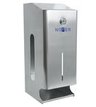 Photo: Double toilet tissue dispenser 118x280x131mm, polished stainless steel
