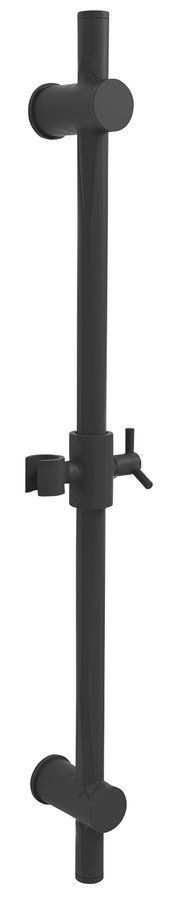 Sprchová tyč, posuvný držák, kulatá, 700mm, černá mat SC015