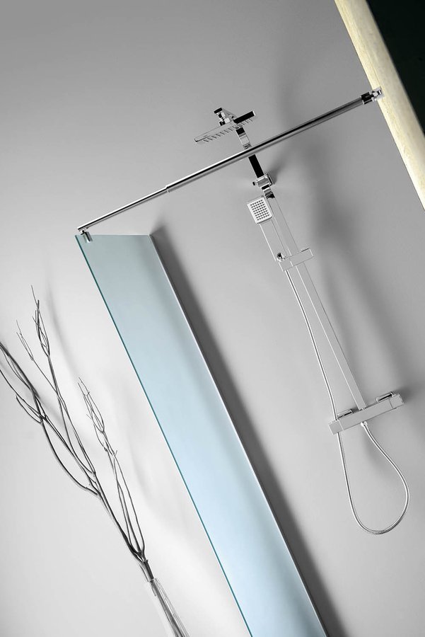 Aqualine WALK-IN zástěna jednodílná k instalaci na zeď, 700x1900 mm, sklo Brick WI070