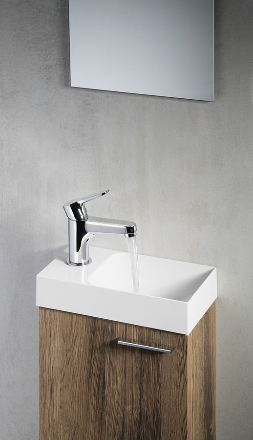 Bruckner SIEGER stojánková umyvadlová baterie bez výpusti, výška 126mm, chrom 914.001.1