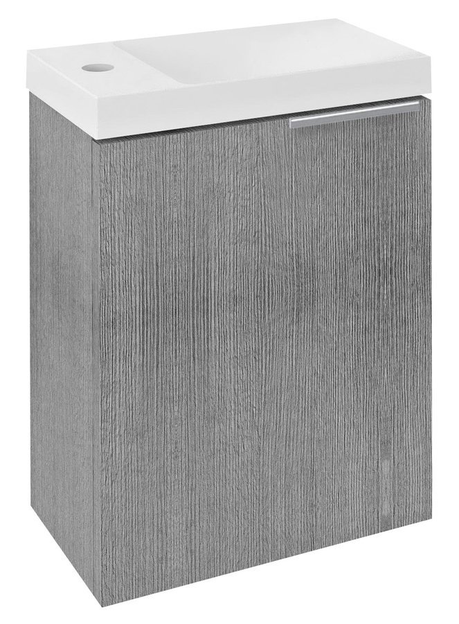 LATUS X umyvadlová skříňka 39,4x50x22cm, dub stříbrný LT110-1111