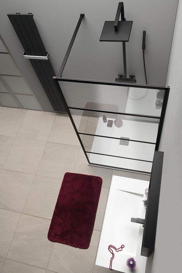 Gelco CURE BLACK sprchová zástěna 1100mm, čiré sklo CB110