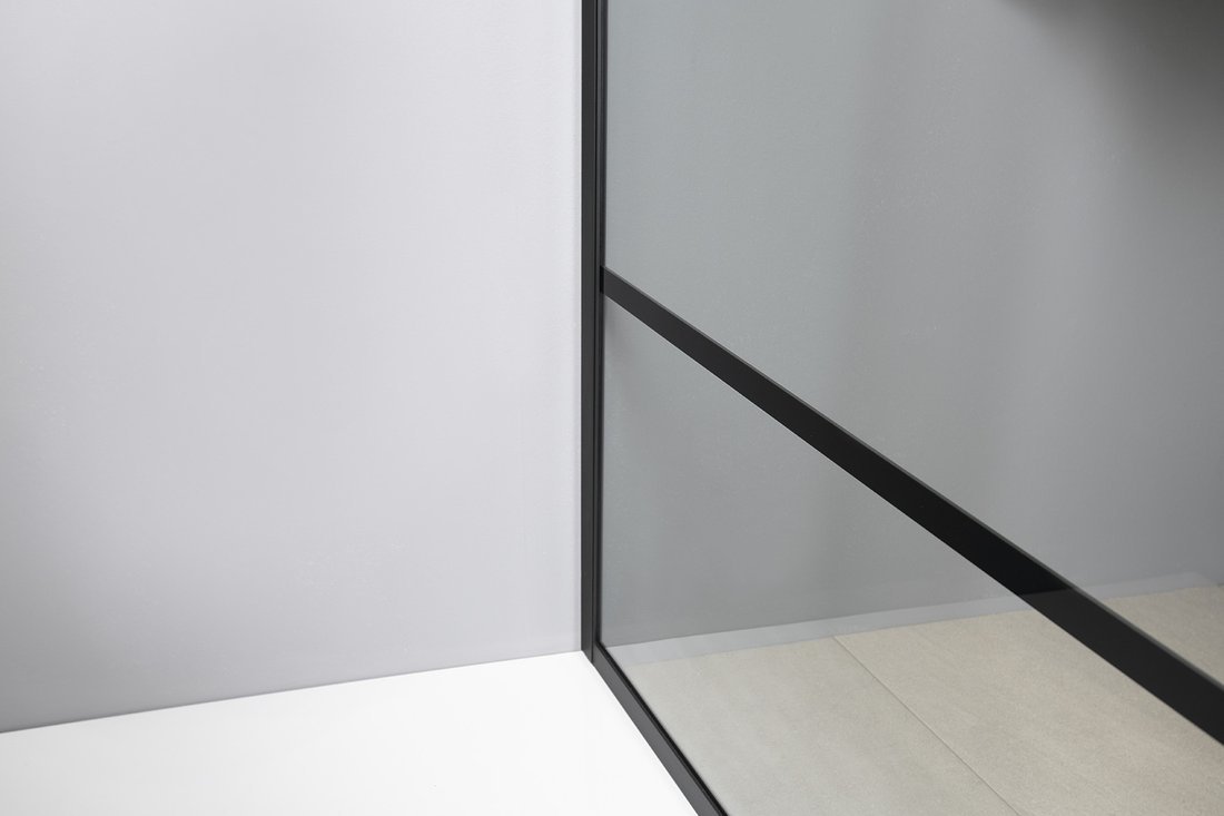 Gelco CURE BLACK sprchová zástěna 1100mm, čiré sklo CB110