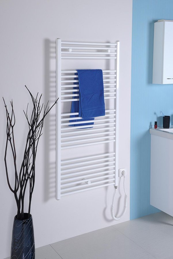 Aqualine DIRECT-E elektrické otopné těleso rovné 600x1320 mm, 600 W, bílá ILE36T