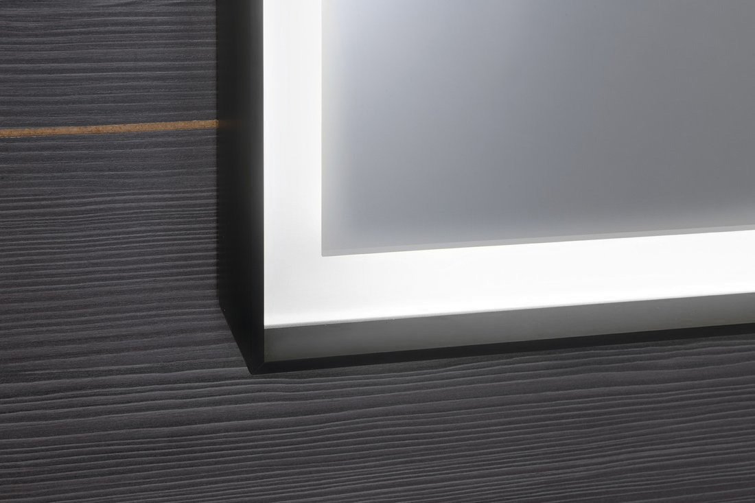 Sapho SORT zrcadlo s LED osvětlením 120x70cm, černá mat ST120