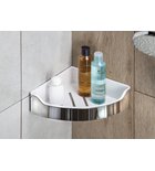 Photo: SAMBA corner shower shelf 218x63x218mm, polished stainless steel