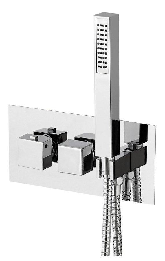 LATUS podomietková sprchová termostatická batéria vrátane ručnej sprchy, 3 výstupy, chróm