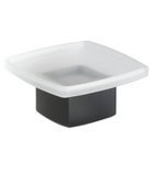 Photo: LOUNGE soap dish, black/frosted glass