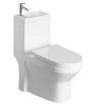 Photo: HYGIE WC Close Coupled Toilet with washbasin, P-trap/S-trap, white