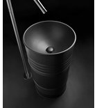 Photo: BARREL Freestanding Ceramic Washbasin 42x90x42cm, (without overflow hole), black matt