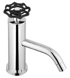 Photo: INDUSTRY Washbasin Mixer Tap without Pop Up Waste, (H) 162 mm, chrome/black