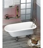 Photo: FOXTROT Freestanding Bath 170x75x47cm, Chrome Matt Legs, White