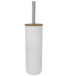 Photo: SNOW Freestanding Toilet Brush/Holder, white/bamboo