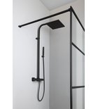 Photo: CURE BLACK Shower support bar profile 1400 mm, black matt
