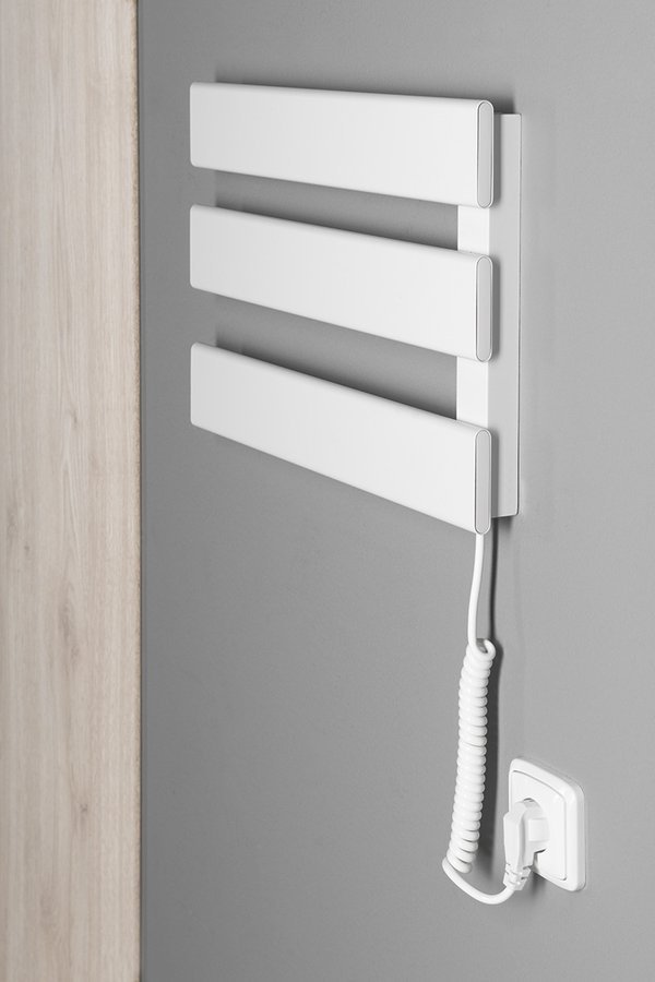 Aqualine ELVIS elektrický sušák ručníků 457x342x55 mm, 50 W, bílá EB480