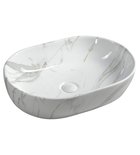Photo: DALMA counter top ceramic washbasin 59x42 cm, carrara