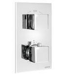 Photo: LATUS Concealed thermostatic shower tap, concealed box, 2 outlets, chrome