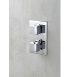 Photo: LATUS concealed thermostatic shower mixer, box, 3 outlets, chrome
