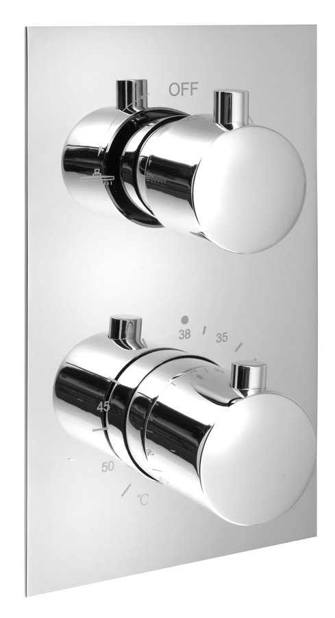 KIMURA podomítková sprchová termostatická baterie, box, 2 výstupy, chrom