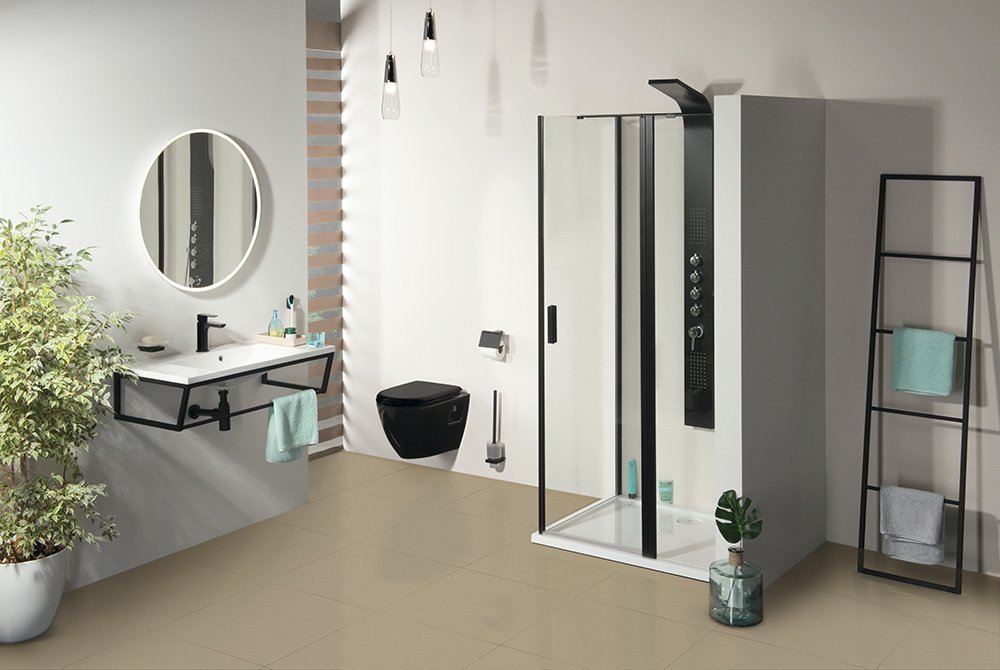 Polysan ZOOM BLACK obdélníkový sprchový kout 1300x900mm L/P varianta ZL1313BZL3290B