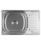 Photo: Stainless steel built-in sink with drainer 66x18x42 cm
