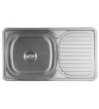 Photo: Stainless steel built-in sink with drainer 76x18x42 cm