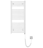 Photo: ORBIT-E curved electric bathroom radiator 450x960 mm, 300 W, white