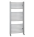 Photo: ORBIT curved bathroom radiator 986x450 mm, silver structural
