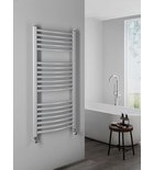 Photo: ORBIT curved bathroom radiator 986x450 mm, silver structural