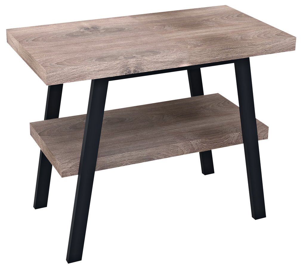 TWIGA umyvadlový stolek 80x72x50 cm, černá mat/ořech rustik VC442-80-3