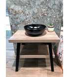 Photo: TWIGA washbasin table 80x72x50 cm, black matt/Rover oak