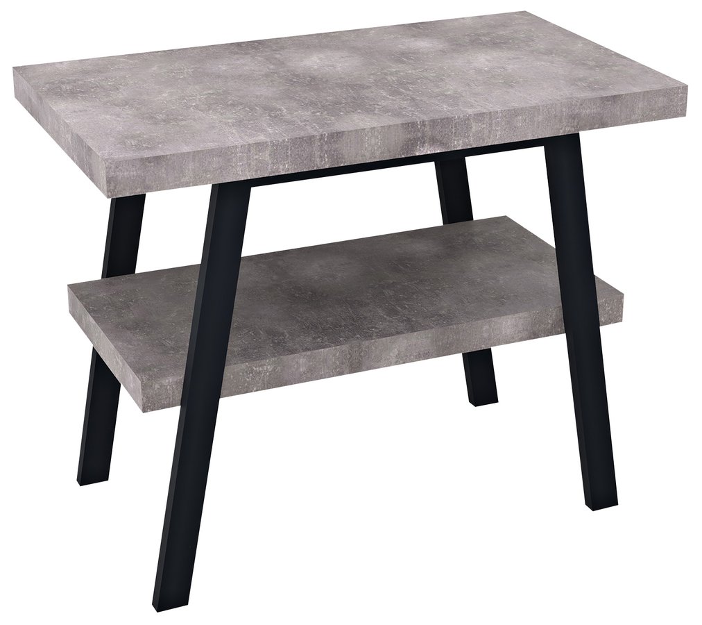 TWIGA umyvadlový stolek 90x72x50 cm, černá mat/cement VC442-90-7