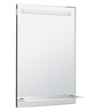 Photo: LED backlit mirror 60x80cm, glass shelf, button switch