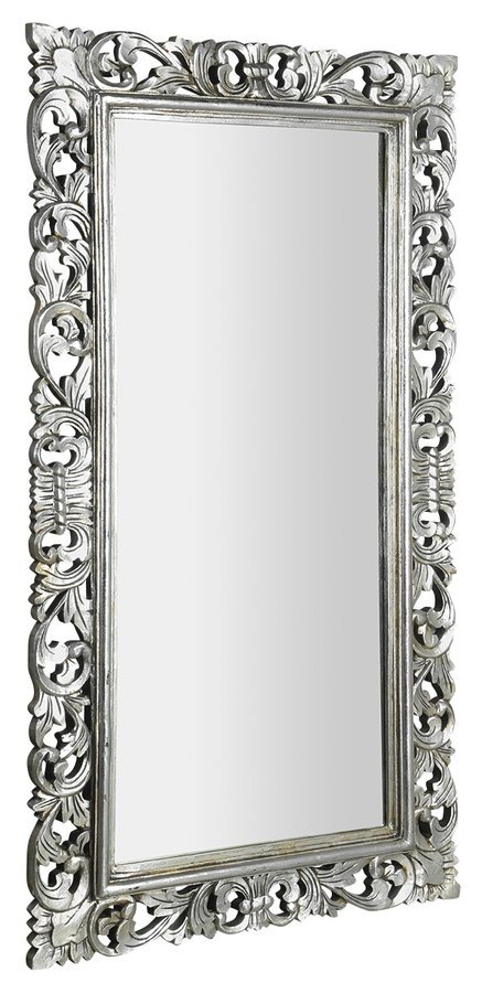 SCULE zrcadlo ve vyřezávaném rámu, 80x150cm, stříbrná IN334